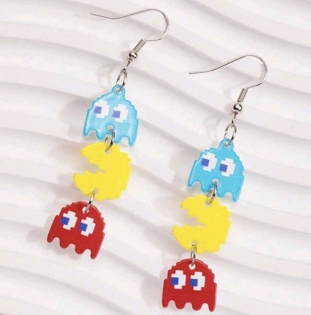 Pac-Man Arcade Game Earrings